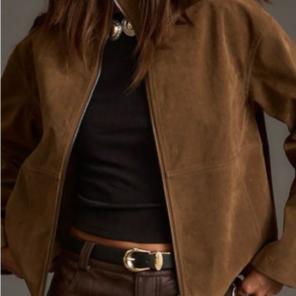 Brown Suede Women's Jacket